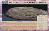 Rockhound ramblings - Pasadena Lapidary Society · Rockhound ramblings ... The name is a portmanteau, formed from Mo (Missouri), zark (Ozarks), and ite (meaning ...
