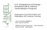 U.S. Department of Energy - FreedomCAR & Vehicle ... · U.S. Department of Energy - FreedomCAR & Vehicle Technologies Program ... – Lectrodryer model GAS-B12 ... • Manufactured
