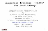 [PPT]PowerPoint Presentation - QSE ISO Standard & Food … · Web viewAwareness Training: ‘HARPC’for Food Safety Complimentary Presentation by Quality Systems Enhancement 1790