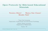 Open Protocols for Web-based Educational Materialscfnkv/Presentations/FIE01_Protocol.pdfOpen Protocols for Web-based Educational Materials ... – programmers create authoring and