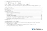 NI PXIe-4113 Calibration Procedure - National Instruments · 2016-06-01 · CALIBRATION PROCEDURE NI PXIe-4113 Dual-Output Programmable DC Power Supply This document contains the
