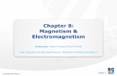 Chapter 8: Magnetism & Electromagnetism - UMass Lowellfaculty.uml.edu/JeanFrancois_Millithaler/FunElec/Spring2017/pdf/Ch8... · Chapter 8: Magnetism & ... testing motors, classifying
