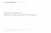 Information Security and Privacy 092015 WHITE PPER NFORON SCUR ND PRVACY Copyriht 25 edidata Solutions. edidata Solutions ® and other trademarks reserved in the US and lobally. Table