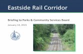 Eastside Rail Corridor - bellevuewa.gov · •King County trail master plan process Erica Jacobs, King County Parks 2 Tonight’s Presentation. Eastside Rail Corridor •Corridor
