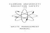 TABLE OF CONTENTS - Clemson Universitymedia.clemson.edu/research/safety/RadManual 8-13.doc · Web viewTABLE OF CONTENTS PART ONE I DEFINITIONS v II. INTRODUCTION 1 III. RADIATION