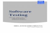 Software Testing - Anuradha Bhatia testing is as old as the hills in the history of digital computers. ... The testing of software is an important means of assessing the ... assignment