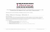 The Short Essay: Week 2 - Minnesota Literacy Councilmnliteracy.org/sites/default/files/curriculum/essay_writing_unit... · Textbook: Effective Academic Writing 2: The Short Essay,