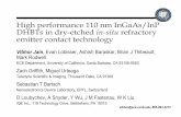 High performance 110 nm InGaAs/InP DHBTs in dry-etched … · 2010-07-20 · DHBTs in dry-etched in-situ refractory emitter contact technology ... Nanoelectronics Device Laboratory,