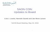 SAON CON: Updates to Board - Arctic Observing · SAON CON: Updates to Board ... Education • PhD in Physiological Zoology, 2005 ... template Granted access to structured information