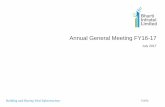 Annual General Meeting FY16-17 - Bharti-Infratel LTD - Infratel AGM.pdfViom 14.8% GTL 6.7% ATC 3.7% Others ... 38,962 ‘Green’ towers across our network All Numbers as on 31st March