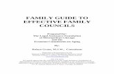 FAMILY GUIDE TO EFFECTIVE FAMILY COUNCILStheconsumervoice.org/.../Guide-toEffective-Family-Councils.pdf · FAMILY GUIDE TO EFFECTIVE FAMILY COUNCILS ... V. RIGHTS OF FAMILY COUNCILS.