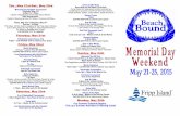 Thu., May 21st-Sat., May 23rd · Thu., May 21st-Sat., May 23rd ... Mustard | Sauerkraut Lettuce, Tomato & Onion ... CUPCAKES & SHARK BAIT Beach Bound Activities Sponsored by:
