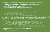 Different Approaches to Peace and Conflict Research - … · Different Approaches to Peace and Conflict Research ... different approaches to Peace and Conflict research. ... Notes
