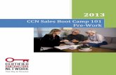 CCN Sales Boot Camp 101 Pre‐Work · PERSONAL IMPLEMENTATION ... DREAM SHEET ... habits that will improve your personal performance and ultimately ensure a high performance sales