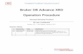 Bruker D8 Advance XRD Operation Procedure - 4D LABS · Bruker D8 Advance XRD Operation Procedure Standard Operating Procedure 4D Labs Confidential Revision: 3.0 — Last Updated: