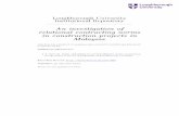 An investigation of relational contracting norms in … University Institutional Repository An investigation of relational contracting norms in construction projects in Malaysia This