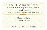 The TERA project for hadrontherapy and related R&D activities1stoldsite.to.infn.it/activities/experiments/tera/publications/... · CNAOs not available off-the-shelf!design it and