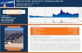 BEACON EQUITY RESEARCH - Commercial Solar Panel … Equity Research Report.pdf · BEACON EQUITY RESEARCH Analyst: Lisa Springer, CFA Report Update February 4th, 2008 Company Overview