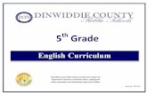5th Grade - Dinwiddie High School · 1 Revised: 10/1/16 5th Grade Dinwiddie County Public Schools provides each student the opportunity to become a productive citizen, engaging the