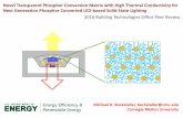 Novel Transparent Phosphor Conversion matrix with … test sample preparation stability, integration, & performance 8 Approach Key Issues: (1) optimize mechanical properties of hybrid