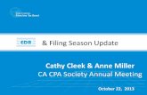 & Filing Season Update - Franchise Tax Board Homepage · & Filing Season Update . ... – Imaging Correspondence – Data Clean Up ... BE Filing Method & Filing Season Update . We