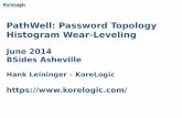 PathWell: Password Topology Histogram Wear-Leveling · PathWell: Password Topology Histogram Wear-Leveling June 2014 BSides Asheville Hank Leininger – KoreLogic