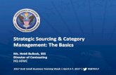 Strategic Sourcing & Category Management: The …business.defense.gov/Portals/57/Documents/Strategic...Strategic Sourcing & Category Management: The Basics Ms. Heidi Bullock, SES Director
