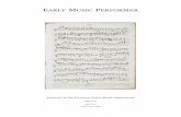 EARLY MUSIC PERFORMER · early music performer journal of the national early music association issue 32 april 2013 i.s.s.n 1477-478x