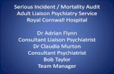 Serious Incident / Mortality Audit Adult Liaison ... of mortality, morbidity and clinical... · Bob Taylor Team Manager. Adult Liaison Psychiatry Service Royal Cornwall Hospital •Cornwall