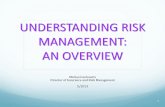 UNDERSTANDING RISK MANAGEMENT: AN OVERVIEW · UNDERSTANDING RISK MANAGEMENT: AN OVERVIEW Michael Liebowitz Director of Insurance and Risk Management . ... ISO 31000 OVERVIEW Author: