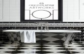 02 - originalstyle.com · Floor tiles are CS521-3030 Illusion White, CS522-3030 Fantasy Black porcelain tiles from our Tileworks Collection. The Story Behind Our Tiles ...