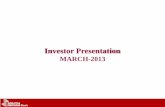 Investor Presentation - South Indian Bank€¦ · Investor Presentation MARCH-2013. IMPORTANT NOTICE 2 No representation or warranty, express or implied is made as to, ... without