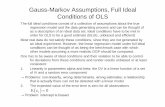 Gauss-Markov Assumptions, Full Ideal Conditions of OLS · correlation/ autocorrelation (panel and time-series data) ...