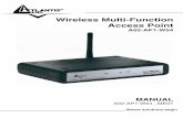 Wireless Multi-Function Access Point A02-AP1-W54 Wireless Multi-Function Access Point Features 2 ... 3.1.1 Windows 95/98/ME 9 ... 3.2.2 LAN WLAN 13 3.3 Accessing the Access Point Web