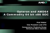 Opteron and AMD64 A Commodity 64 bit x86 SOC · 22 April 2003 AMD - Salishan HPC 2003 2 Opteron/AMD64 Launch – Today! •Official Launch of AMD64 architecture and Production Server/Workstation
