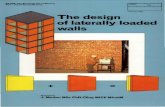 The design walls - The Brick Development Association · The design of laterally loaded walls Prepared by J. Morton BSc PhD CEng MICE MlnstM This publication is concerned with thesubject