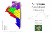 Agricultural Educators - Virginia Tech Educators 2013-2014 Directory . 2 ... Paul Area: Central School ... 705 Thompson Drive Abingdon, VA 24210 276-739-3234