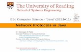 Network Protocols in Java - University of Readingsis06gd/res/SE2JA11-Java...Network Protocols in Java Dr. Giuseppe Di Fatta Associate Professor of Computer Science Web: sis06gd/ Email: