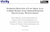 Endpoint Detection of Low Open Area Contact Etches from … · Contact Etches from Optical Emission Spectroscopy Measurements ... • Calibration of the analysis algorithm ... AEC/APC
