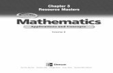 Chapter 3 Resource Masters for WorkbooksThe answers for Chapter 3 of these workbooks can be found in the back of this Chapter Resource Masters ... Chapter 3 Quizzes 3 & 4 ...