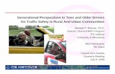 Generational Perspectives In Teen and Older Drivers On ... · Generational Perspectives In Teen and Older Drivers ... DBQ, safety attitudes) ... All data were analyzed with a 2 (Age:
