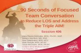 90 Seconds of Focused Team Conversation - AONE - The … · 90 Seconds of Focused Team Conversation to reduce the LOS and Address and Triple AIM! Cedars-Sinai is one of the largest