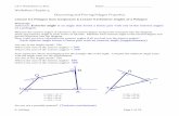 Worksheet Chapter 5: Discovering and Proving Polygon ... · Discovering and Proving Polygon Properties Lesson 5.1 Polygon Sum ... 5.1 Page 260 Exercise #12 5.1 Page 261 ... The parallel