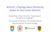 deTector: a Topology-Aware Monitoring System for Data ... · deTector: a Topology-Aware Monitoring System for Data Center Networks ... CLI/SNMP – Active: Pingmesh, ... DCN has more