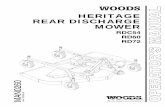HERITAGE REAR DISCHARGE MOWER - Woods Equipment Company · operator' s m a heritage nual rear discharge mower man0260 (rev. 10/20/2015) rdc54 rd60 rd72