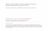 ﬁnancial performance link Authors: Sandra A. Waddock ... · The Corporate Social Performance ... assessed not only on the financial outcome of their ... or whether better performance