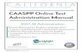 2017–18 CAASPP Online Test Administration Manual · California Science Test ... Use the Summative Test Administrator Sites ... 4 2017–18 CAASPP Online Test Administration Manual