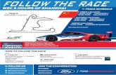 WEC 6 HOURS OF SHANGHAI TRACK SCHEDULE - Ford · WEC 6 HOURS OF SHANGHAI TRACK SCHEDULE FRIDAY 4 November 10:00–11:30 Free Practice 1 ... Motors TV · Eurosport PAN-ASIA: Eurosport