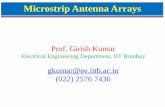 Microstrip Antenna Arrays - NPTELnptel.ac.in/courses/108101092/Week-8-MSA-Array.pdf · Microstrip Antenna Arrays ... Corporate Feed Planar MSA Array at X-Band X-band antenna designed