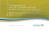 Learners and Learning - OER Africaoerafrica.org/FTPFolder/Website Materials/Teacher Education/Learner... · The SAIDE Teacher Education Series Learners and Learning Section Five: